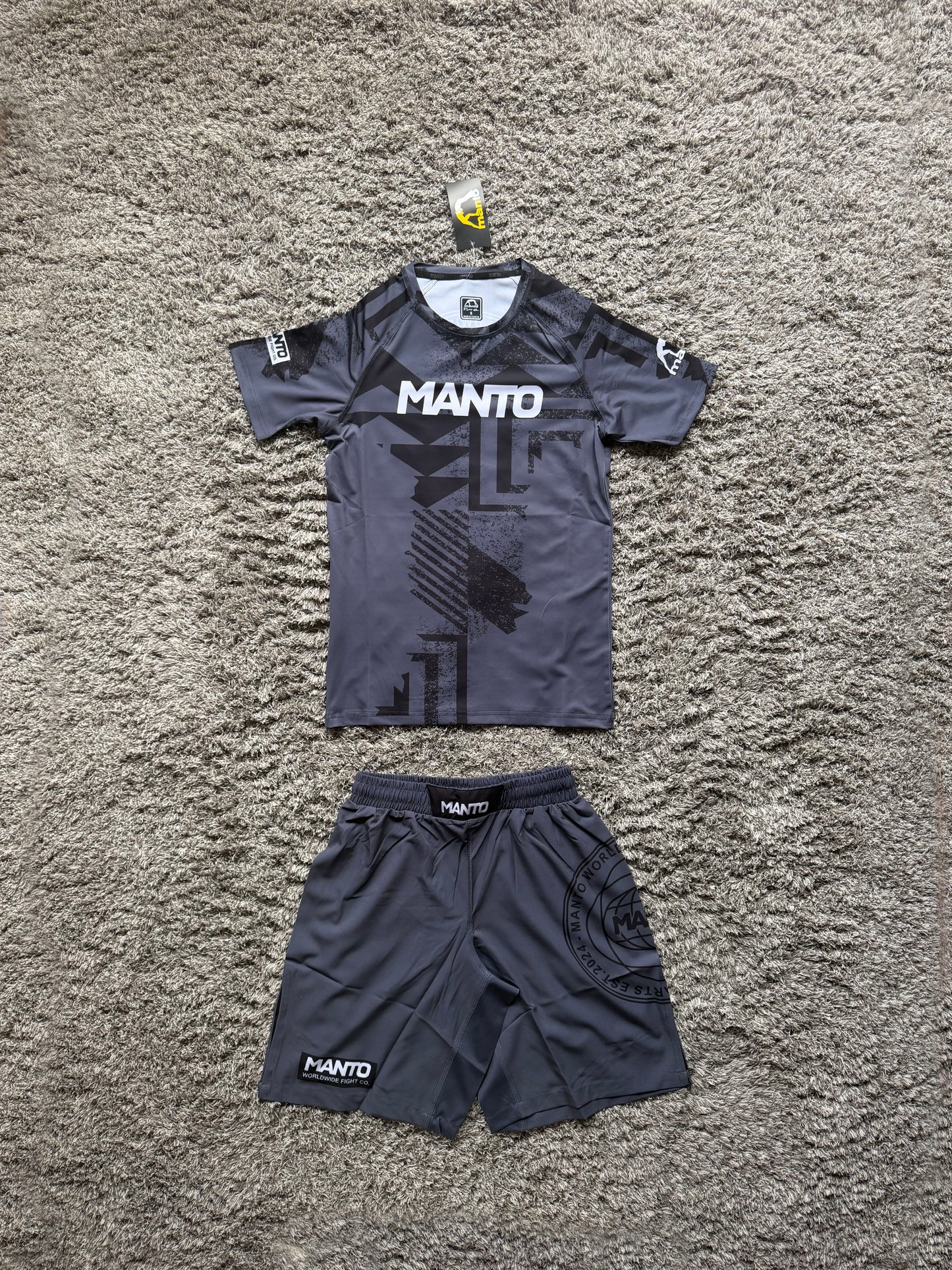 Манто "Fragments" Сив