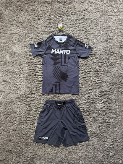 Манто "Fragments" Сив