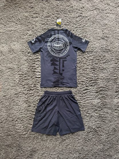 Манто "Fragments" Сив